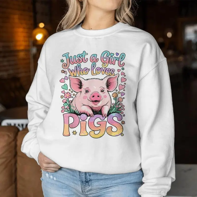 Just A Girl Who Loves Pigs Women Sweatshirt