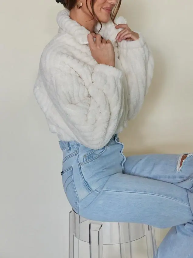 Madison Cropped Plush Jacket