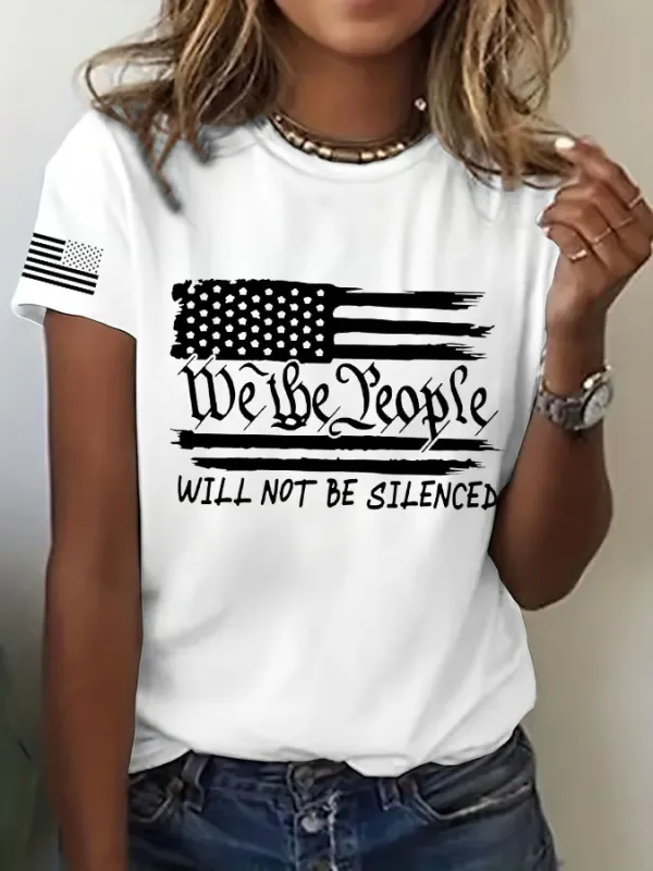 Women'S We The People Will Not Be Silenced Print T-Shirt