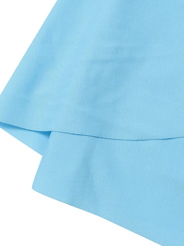 Women's Swimwear Tankini 2 Piece Plus Size Swimsuit Backless 2 Piece Modest Swimwear for Big Busts Solid Color Pure Color Light Blue Black Red Navy Blue Blue Bandeau Strapless Bathing Suits New