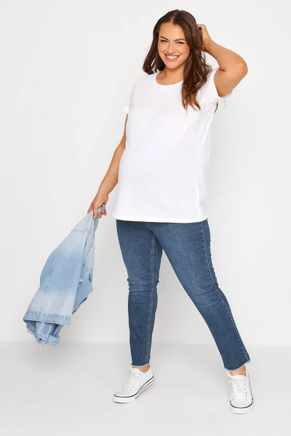 BUMP IT UP MATERNITY Curve Blue Stretch Straight Leg Jeans