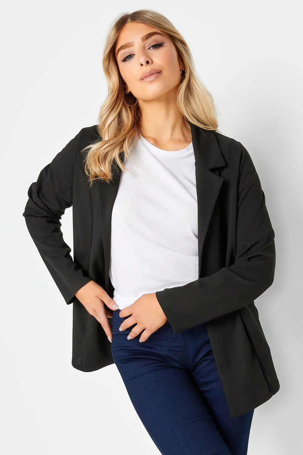 M&Co Black Scuba Blazer