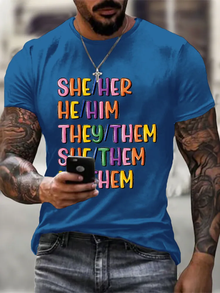 Men'S She/Her He/Him They/Them She/Them He/Them T-Shirt