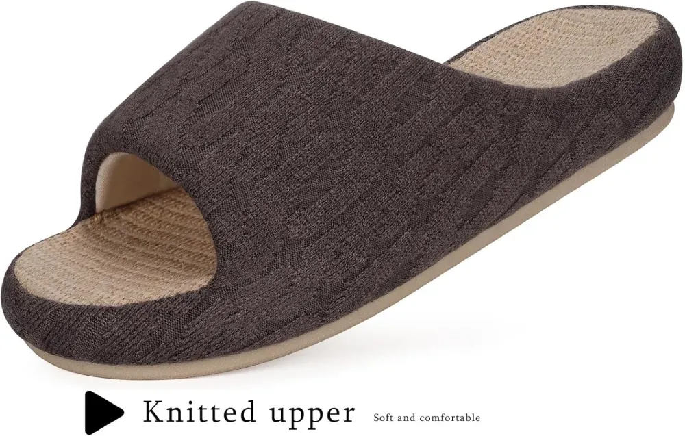 Slippers for Women Memory Foam Open Toe House Slippers Cute Comfy Bedroom Slides Slip on Slippers for Summer Indoor