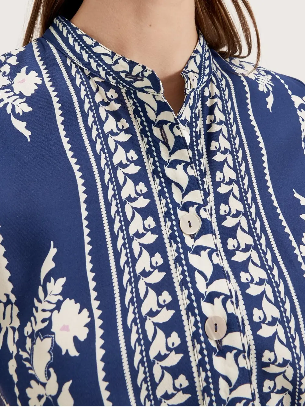 Scarf Shirtdress in Deep Sea Blue