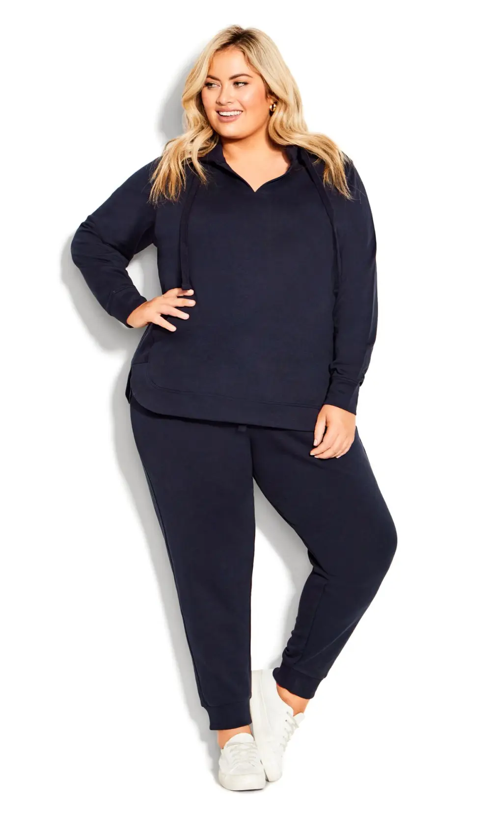 Ave Leisure Navy Plain Track Pant