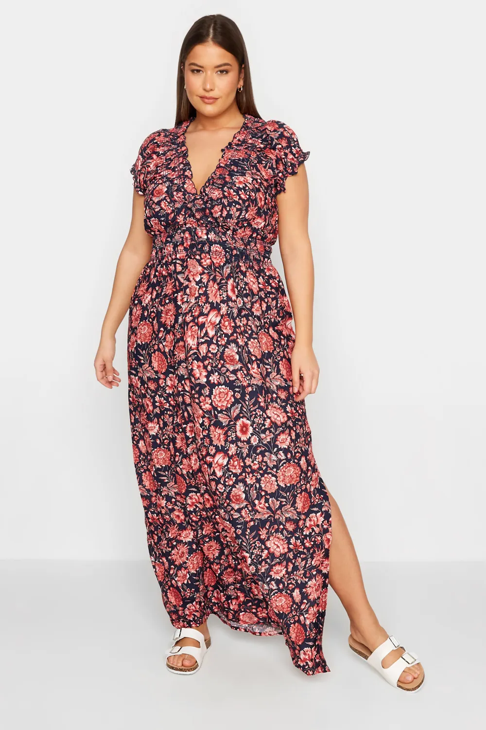 LTS Tall Red Floral Maxi Dress