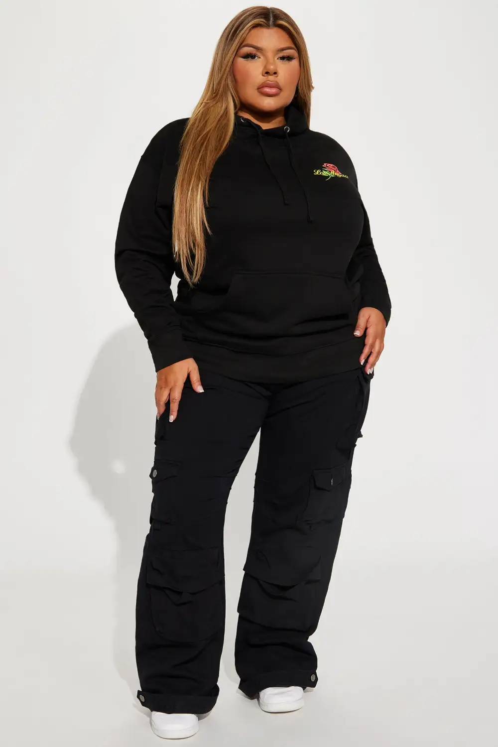 Los Angeles Rose Hoodie - Black