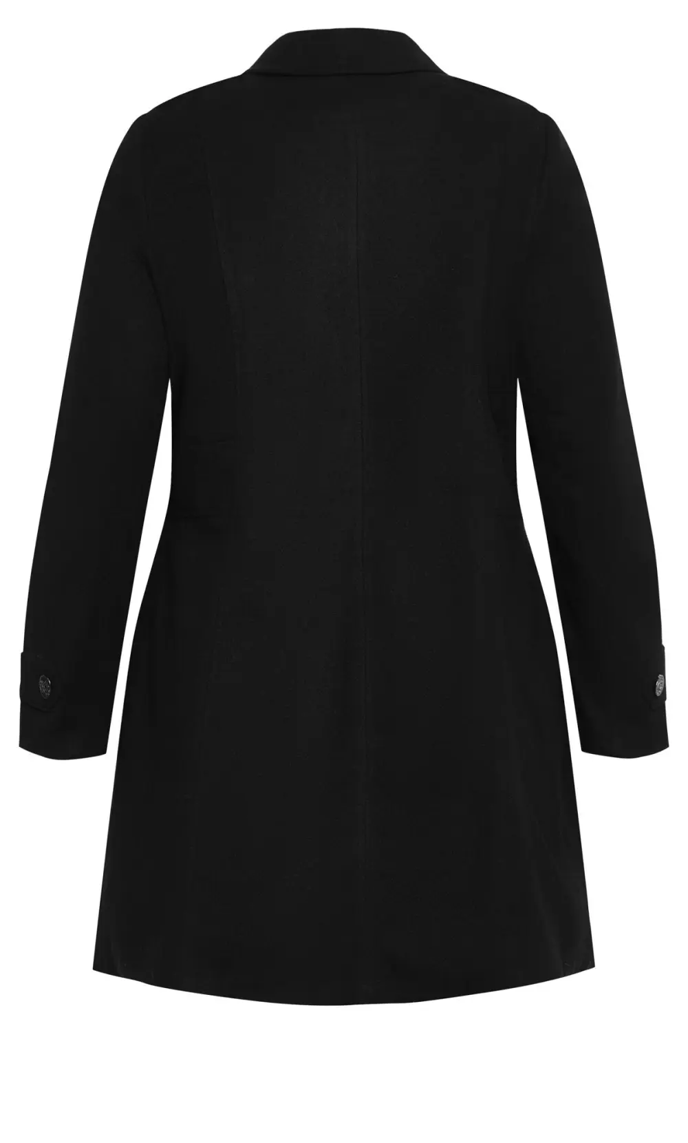 Evans Black Military Coat