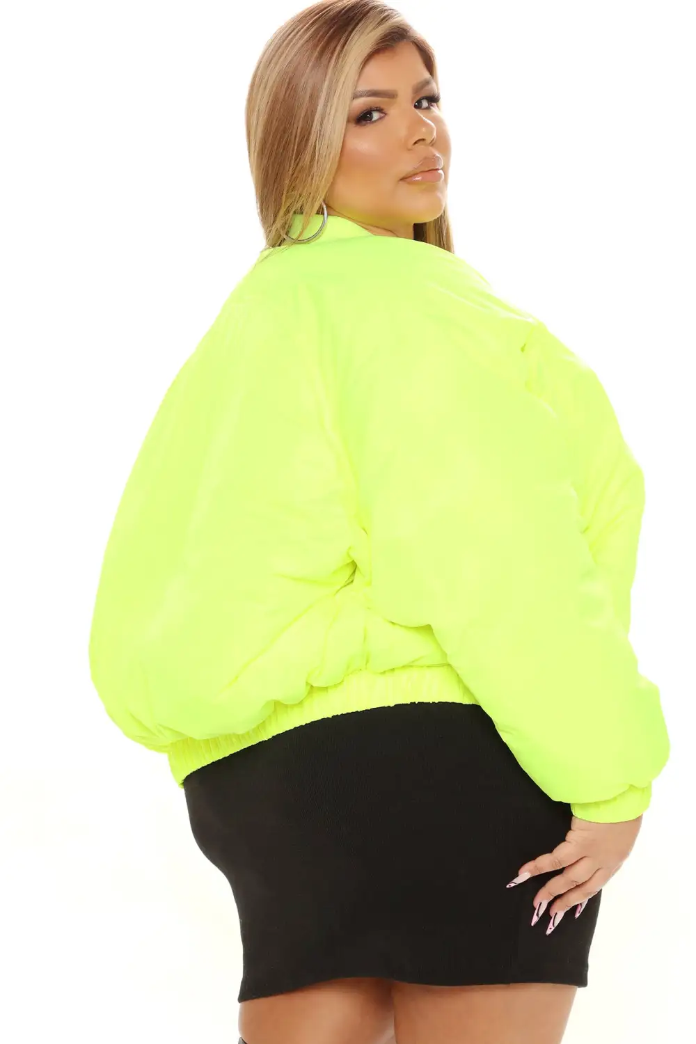 Obsessed With Me Bomber Jacket - Neon Yellow