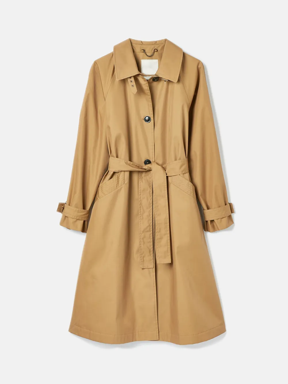 Brown Waterproof Belted Trench Coat