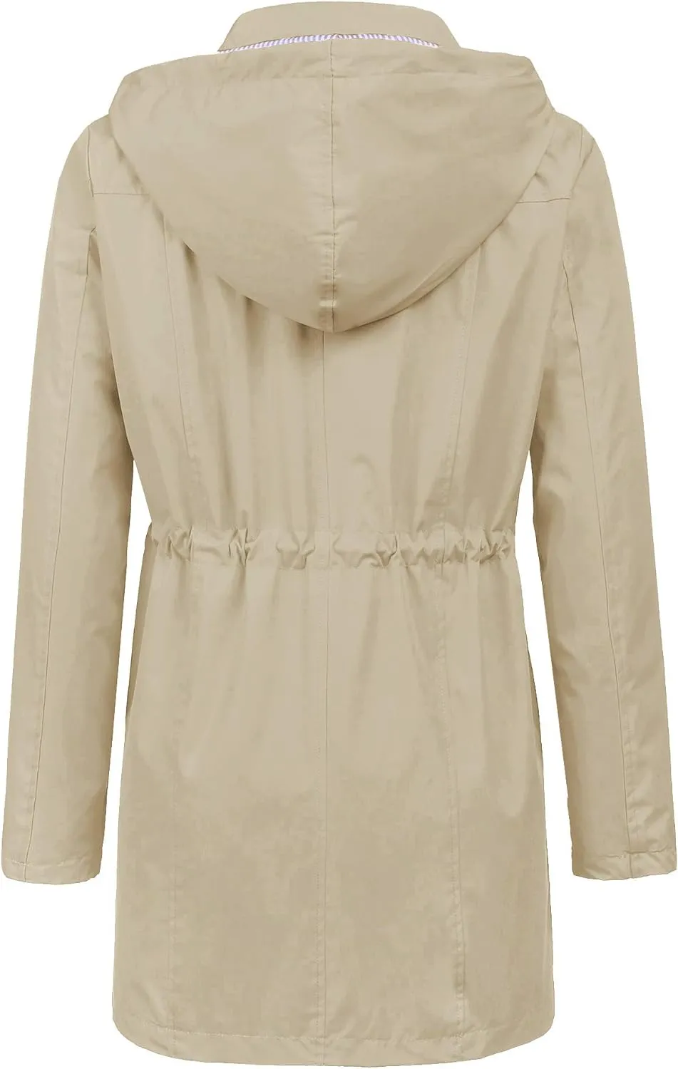 LOMON Raincoat Women Waterproof Long Hooded Trench Coats Lined Windbreaker Travel Jacket S-XXL