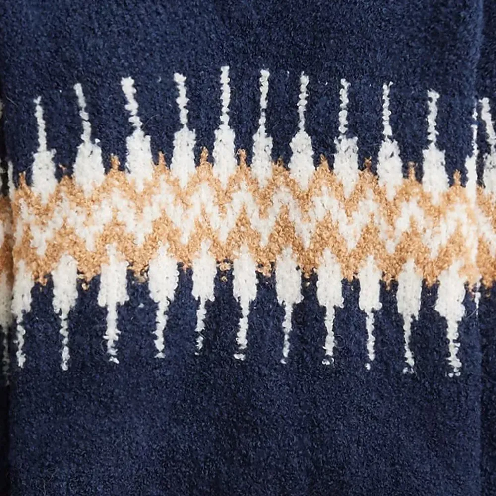 Cream Brown Navy Alpaca Sweaters