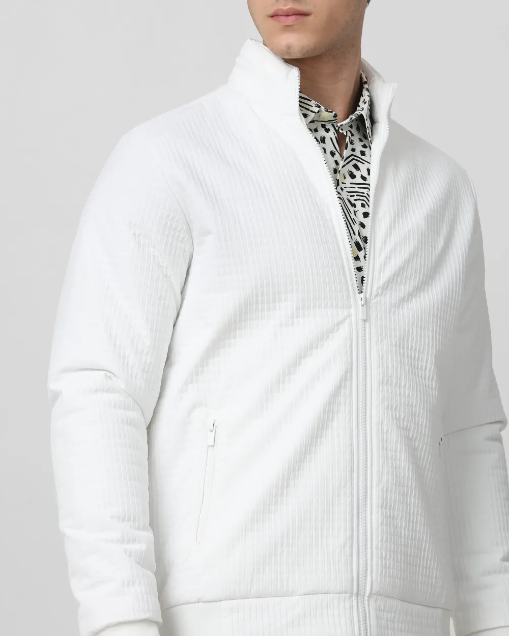 Versatile Comfortable Slim-Fit White Jacket