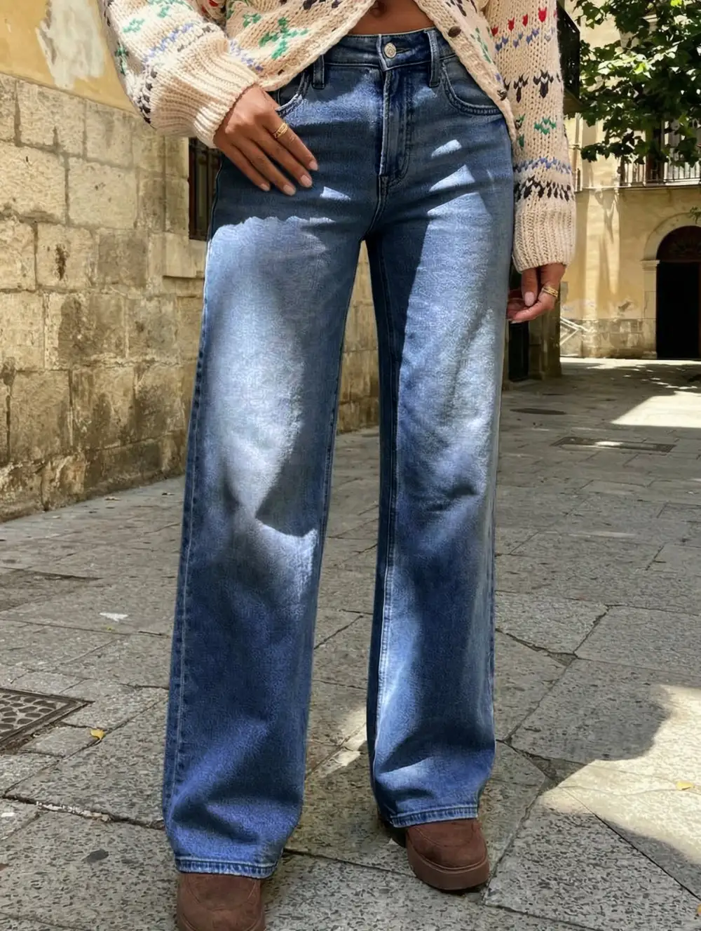High Waisted Retro Loose Casual Jeans