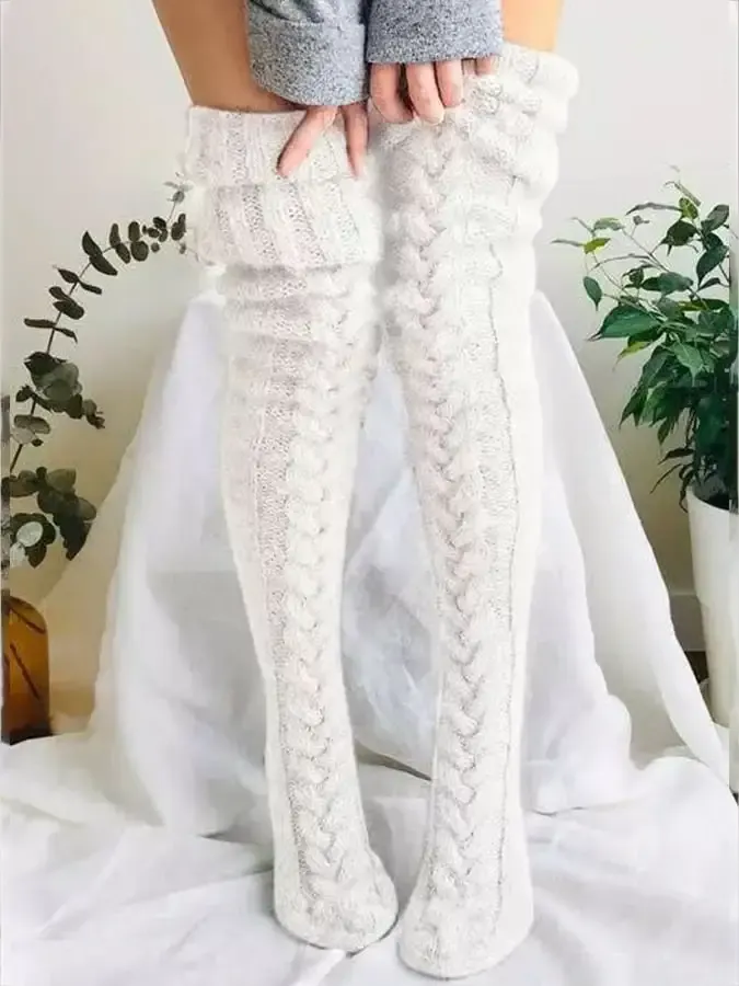Women's Thigh Warm High Knit Socks