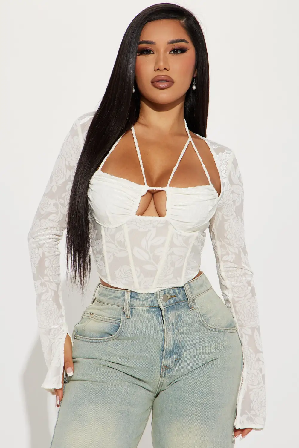 Avery Corset Top - Ivory