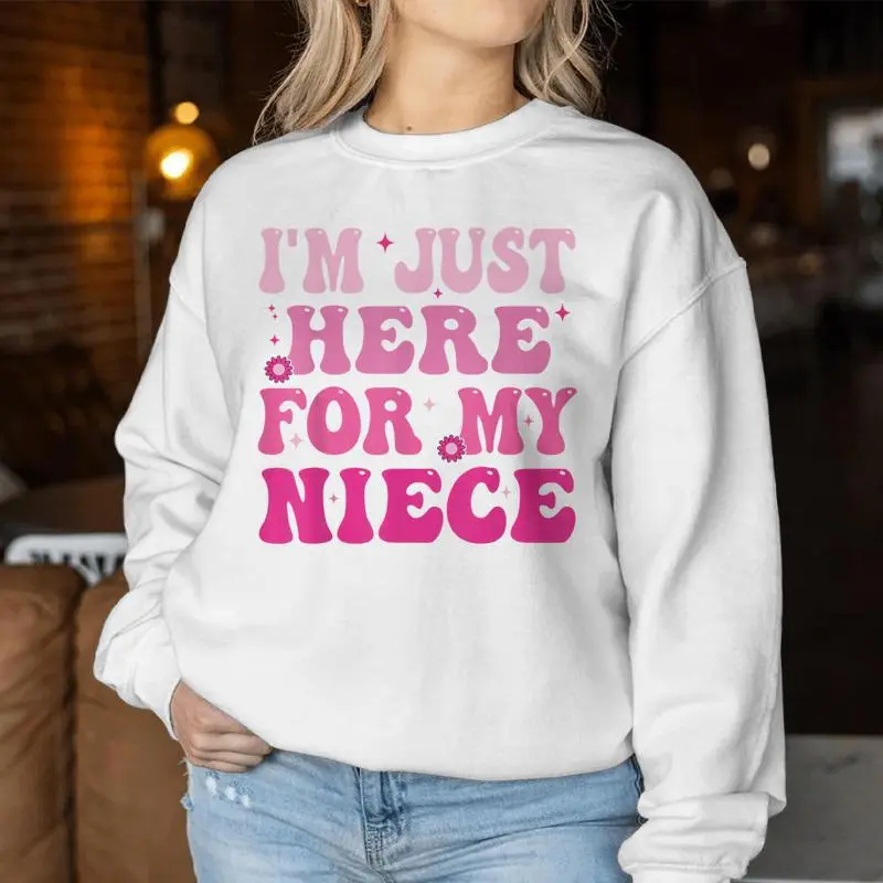Aunt Life Auntie Groovy I'm Just Here For My Niece Women Sweatshirt