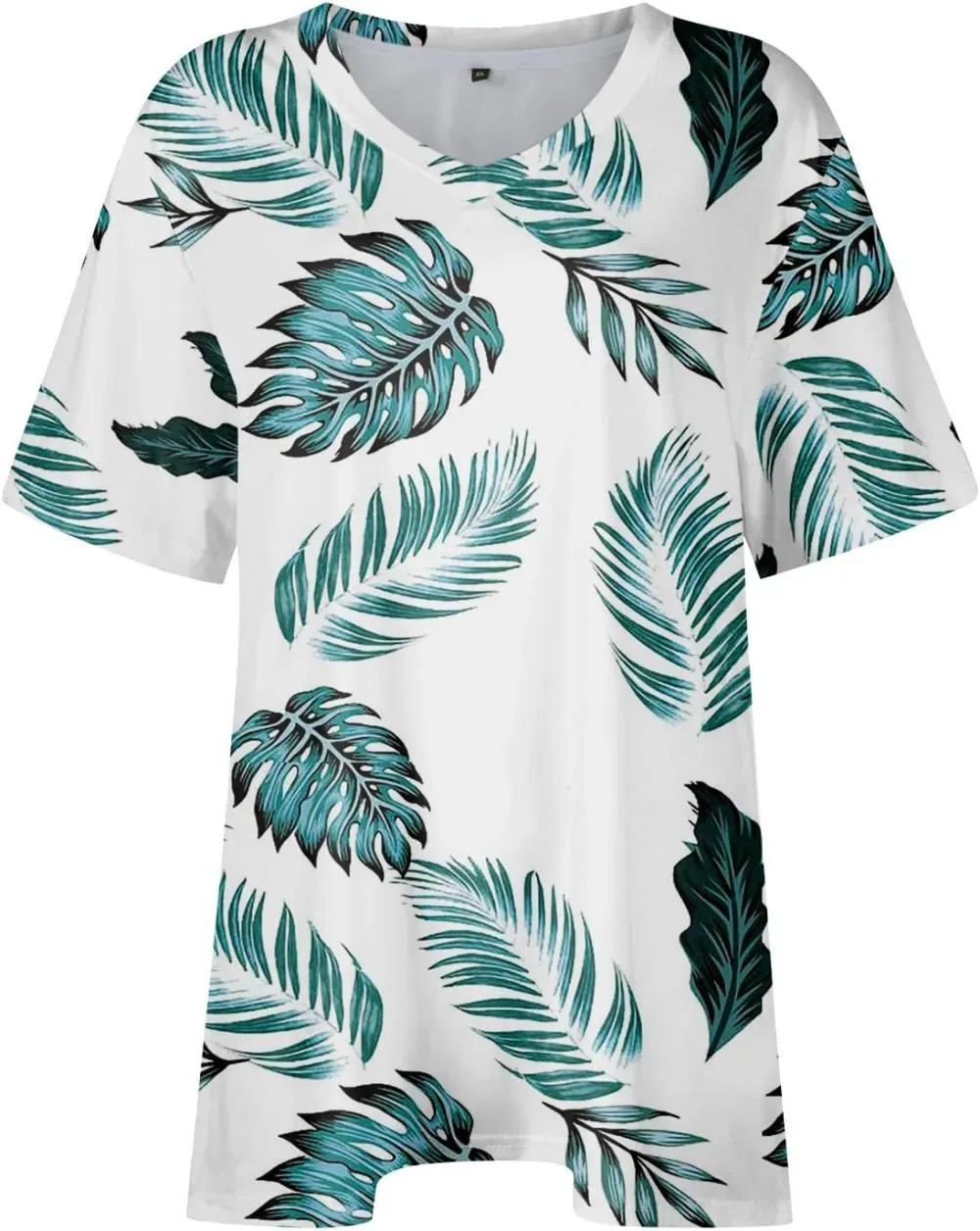 Plus Size Tops for Women Dressy Short Sleeve V Neck Shirts for Women Summer Tops for Women 2024 Floral Print Top