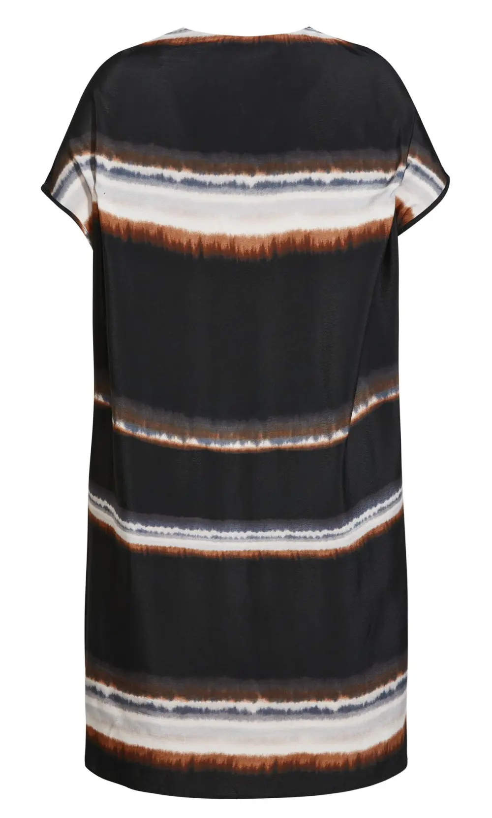 Evans Navy Blue Tie Dye Stripe Print Shift Dress