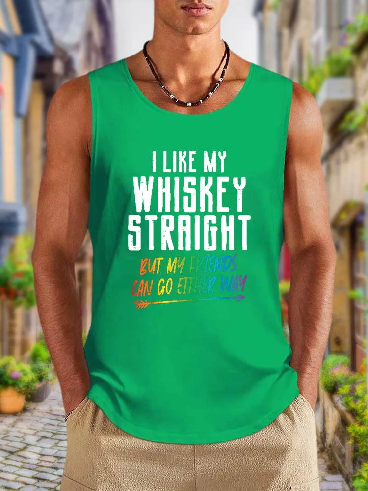 Men'S Vests Like My Whiskey Straight Friends LGBTQ Gay Pride Proud Ally