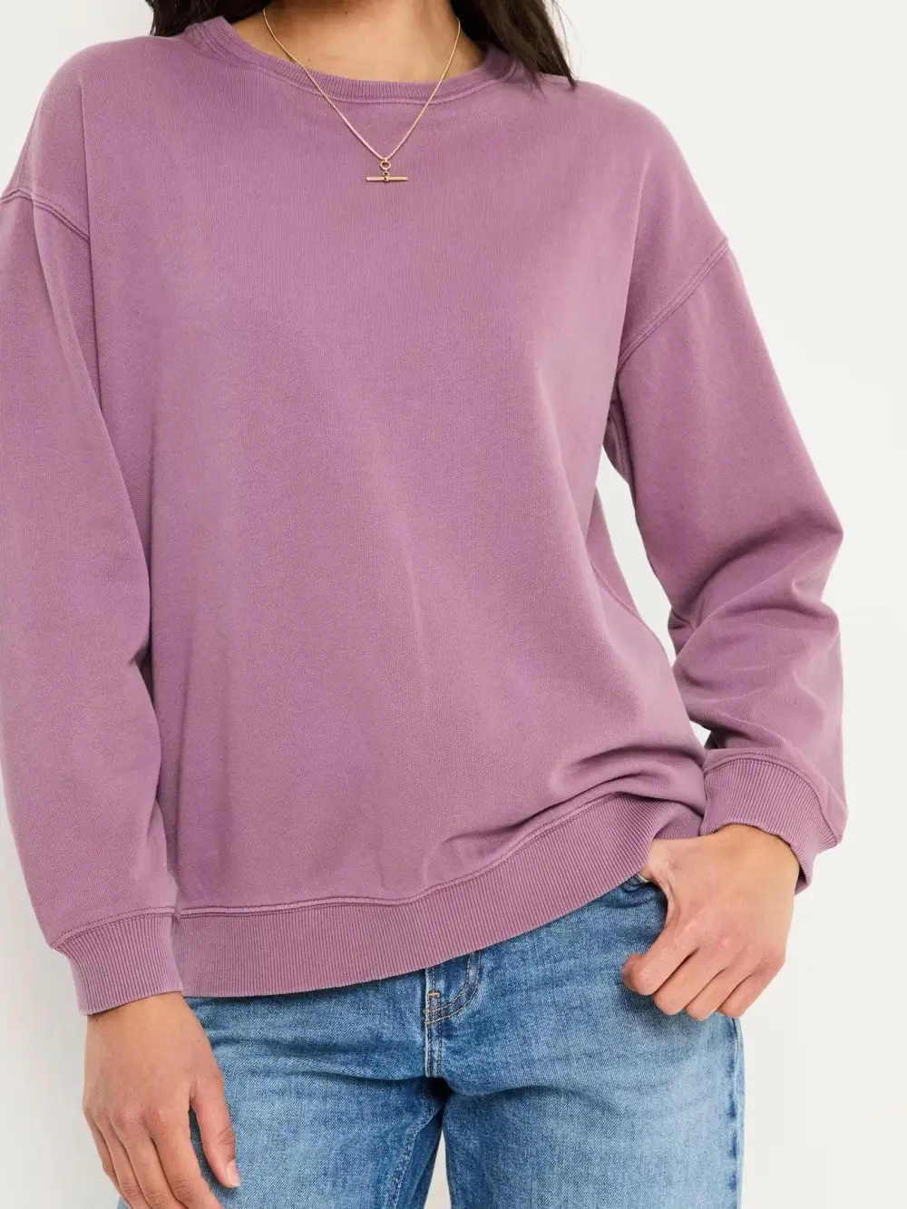 Georgia Dusky Purple Crew Sweatshirt