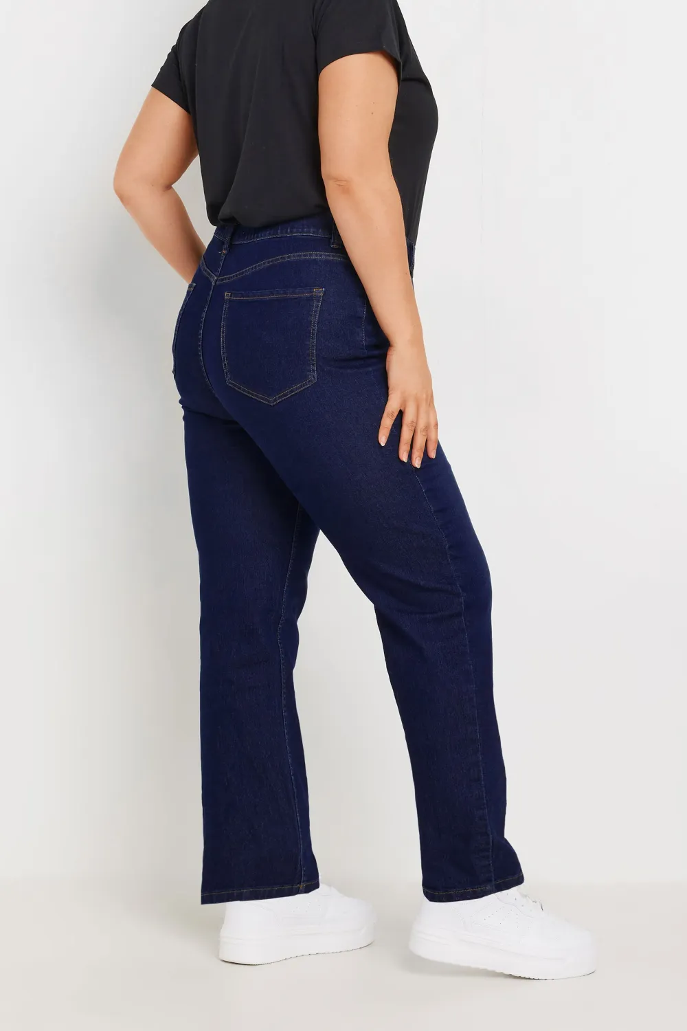 YOURS Curve Mid Blue Straight Leg RUBY Jeans