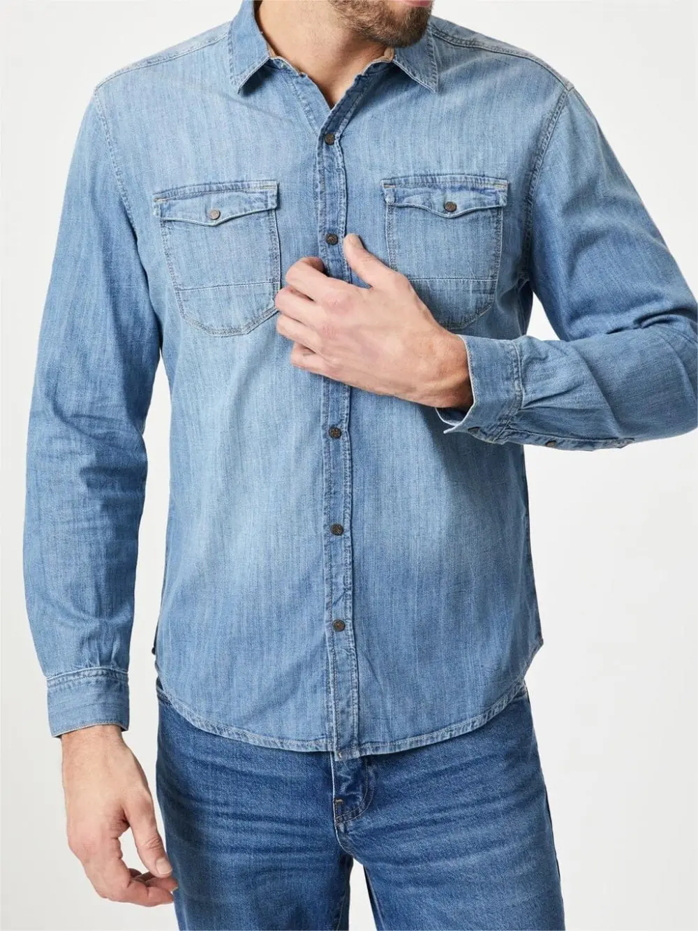 Dark Navy Double - Pocket Men's Shirt