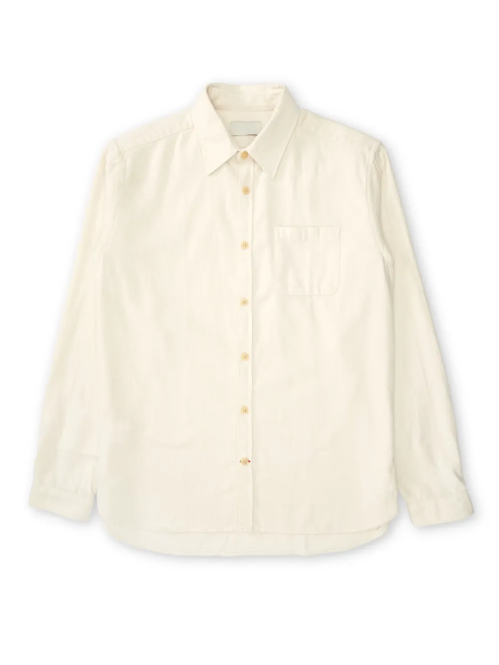 Casual Style Cream Cotton Shirt