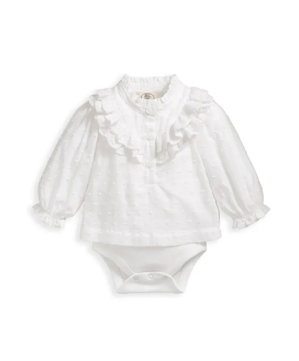 Laura Ashley Lace Frill Bodysuit