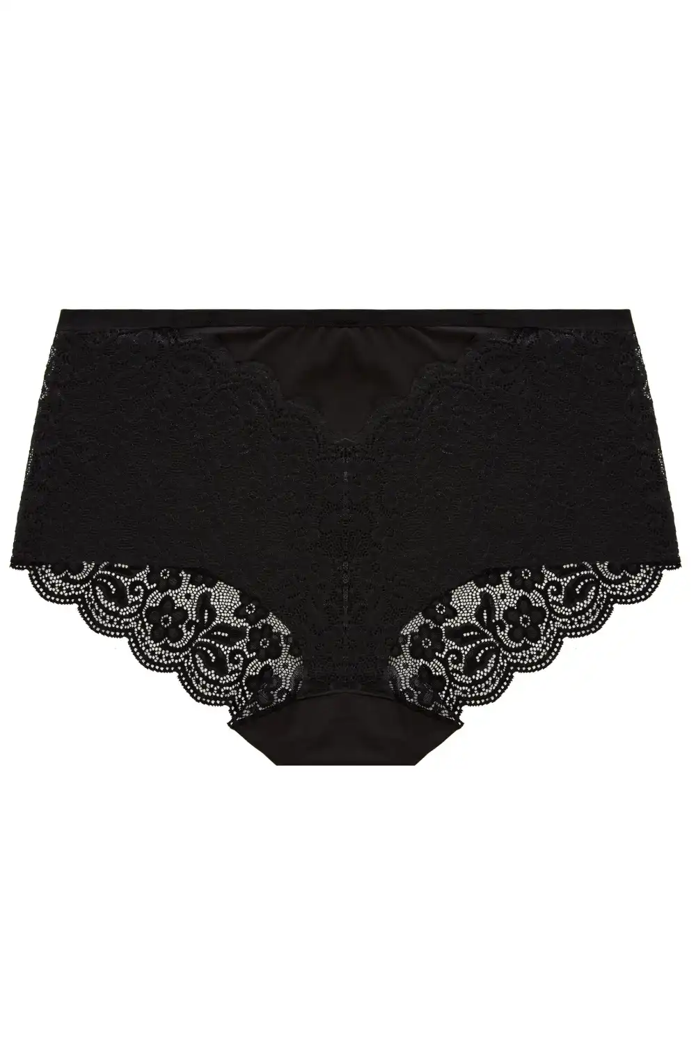 YOURS 5 PACK Curve Black Cotton High Waisted Full Briefs