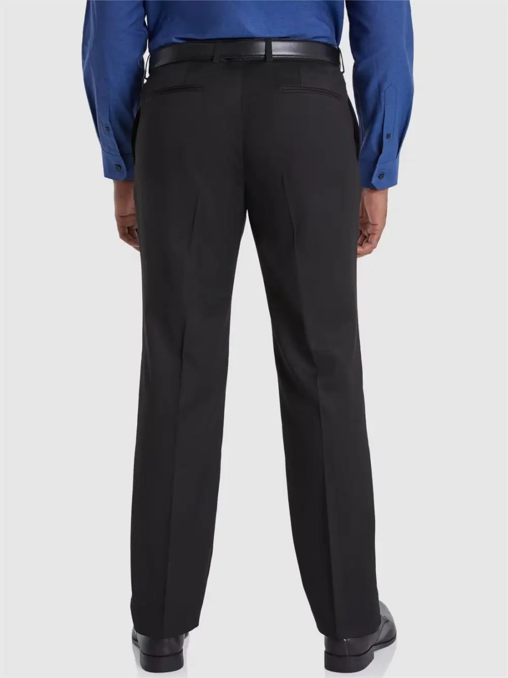 BLACK TEXTURED STRETCH DRESS PANT