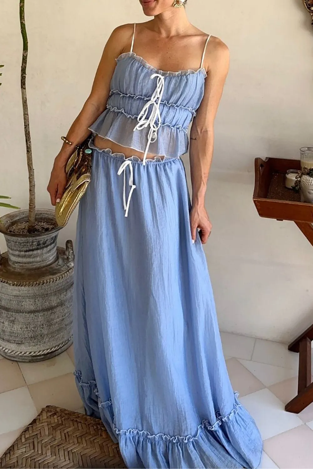 Holiday Style Baby Yellow Maxi Skirt