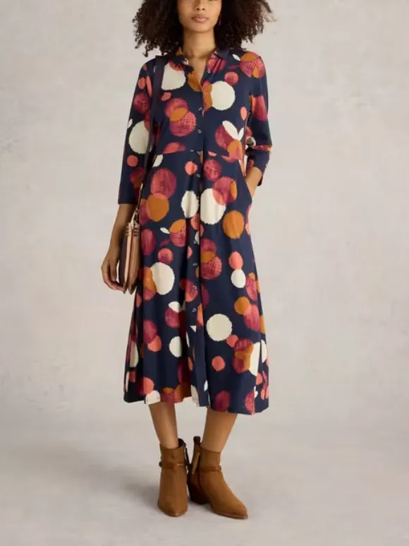 Midi Jersey Shirt Dress