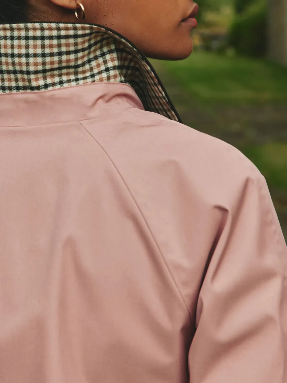 Pink Waterproof Belted Trench Coat