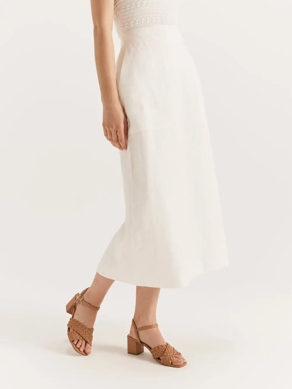 High Waisted Linen Wrap Skirts