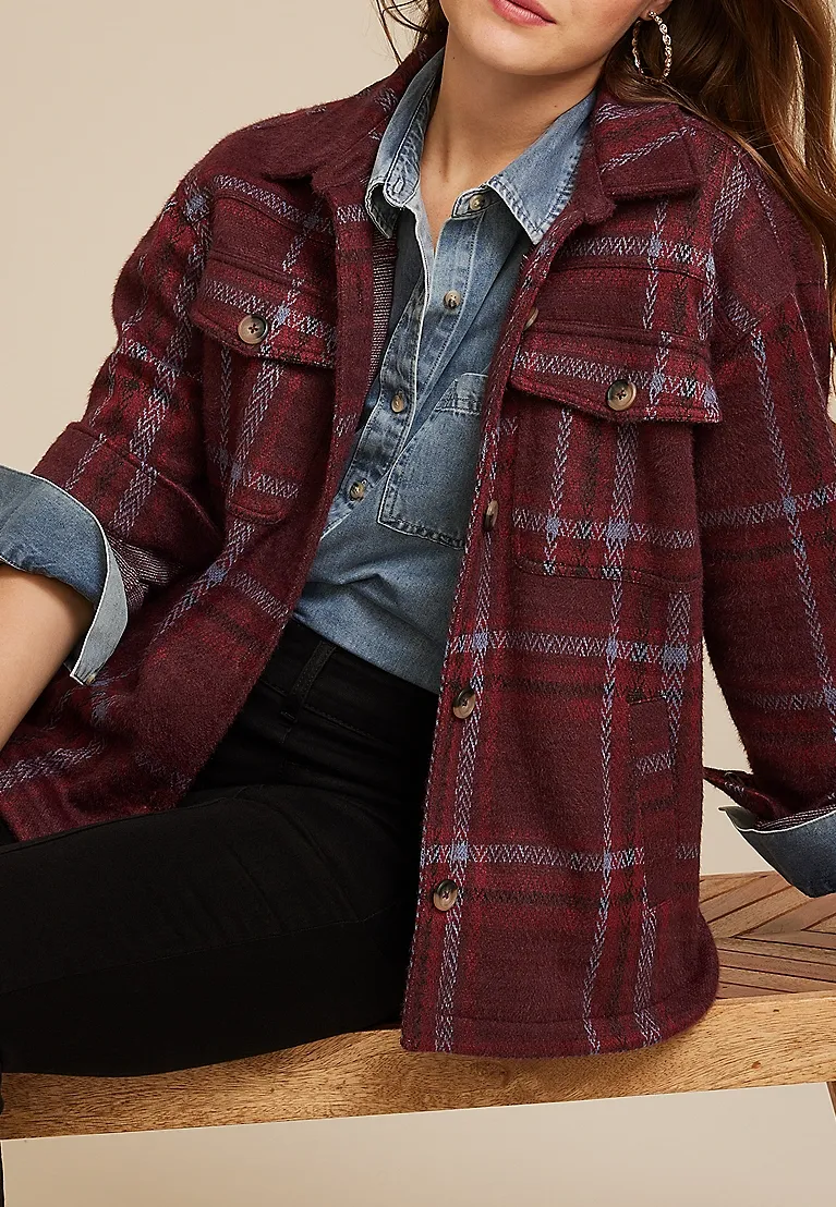 Daily Shortie Plaid Shacket​