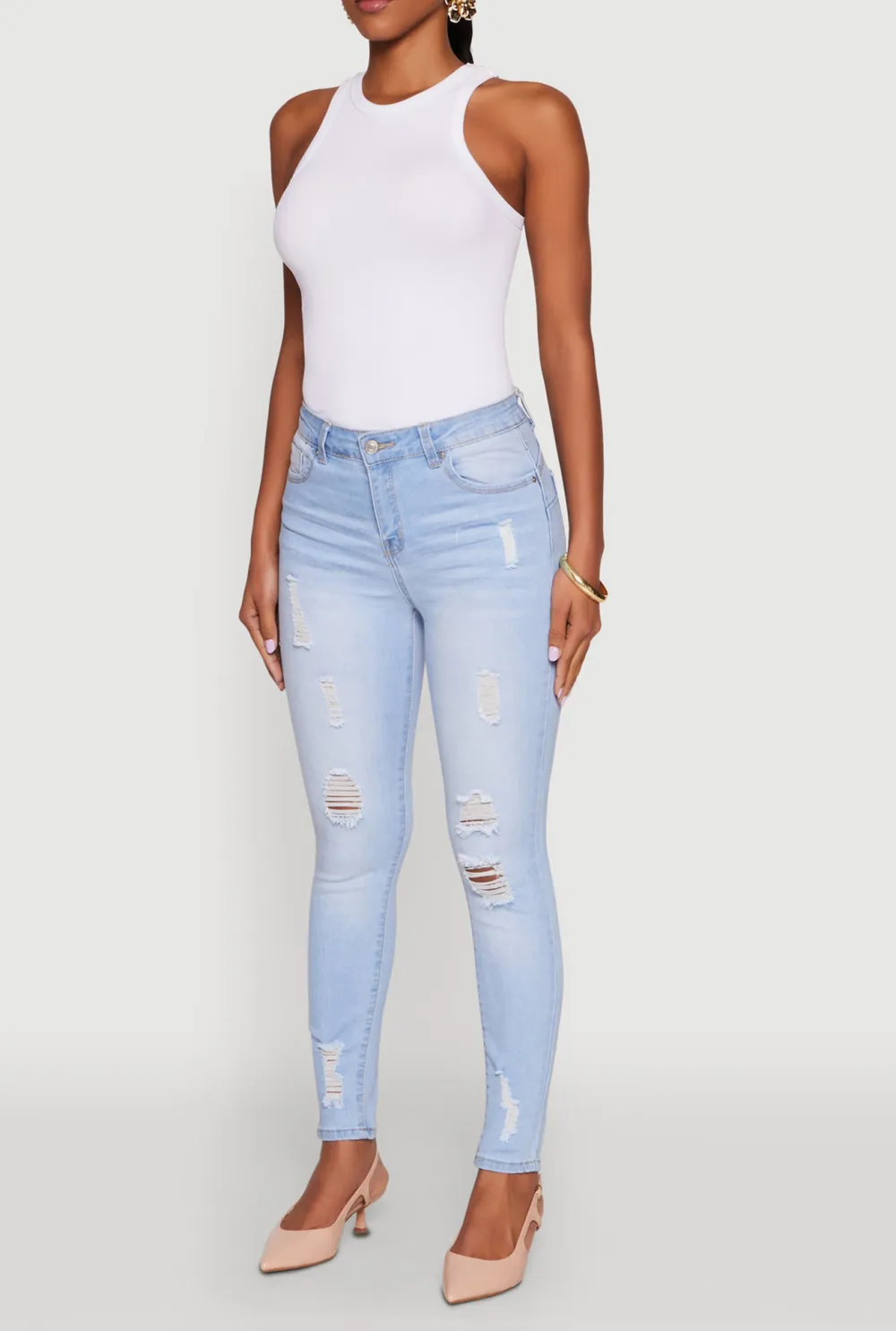 Ripped Cat Whisker Jeans