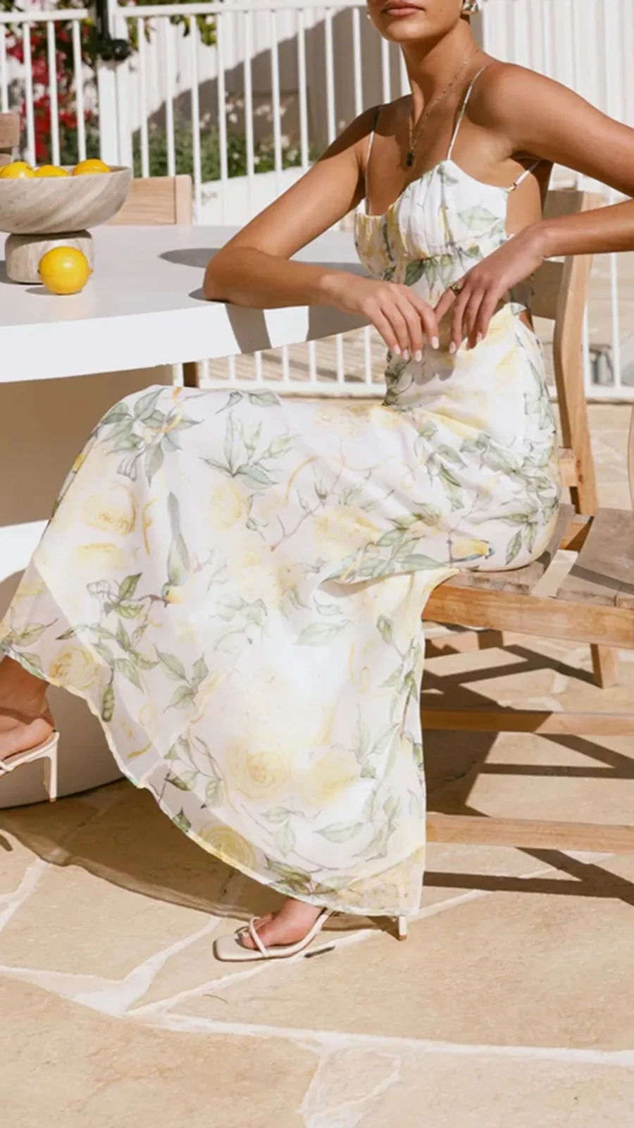 Floral Strap Midi Dress