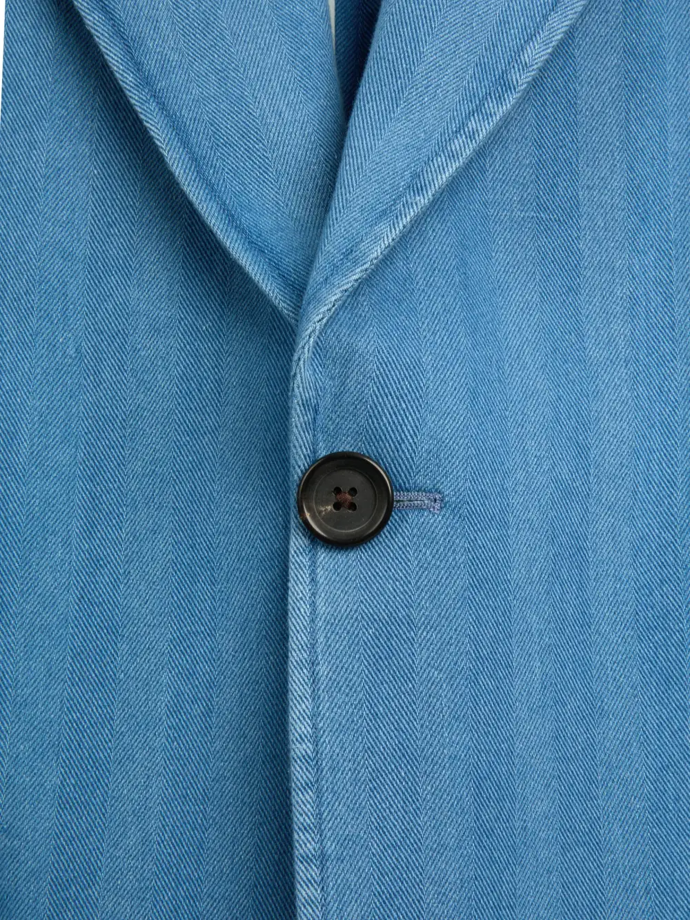 Indigo Casual Style Lapel Cotton Blazer