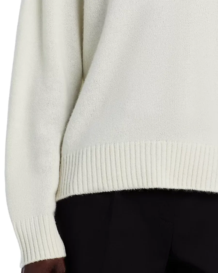 Cashmere Drop Shoulder V-neck Sweater