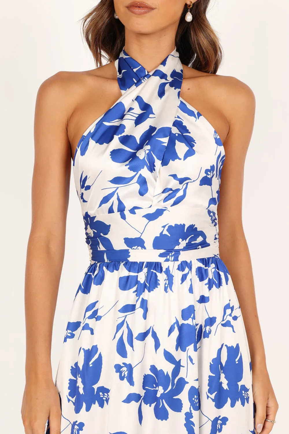 ELEGANT PRINTED OFF-THE-SHOULDER DRESS