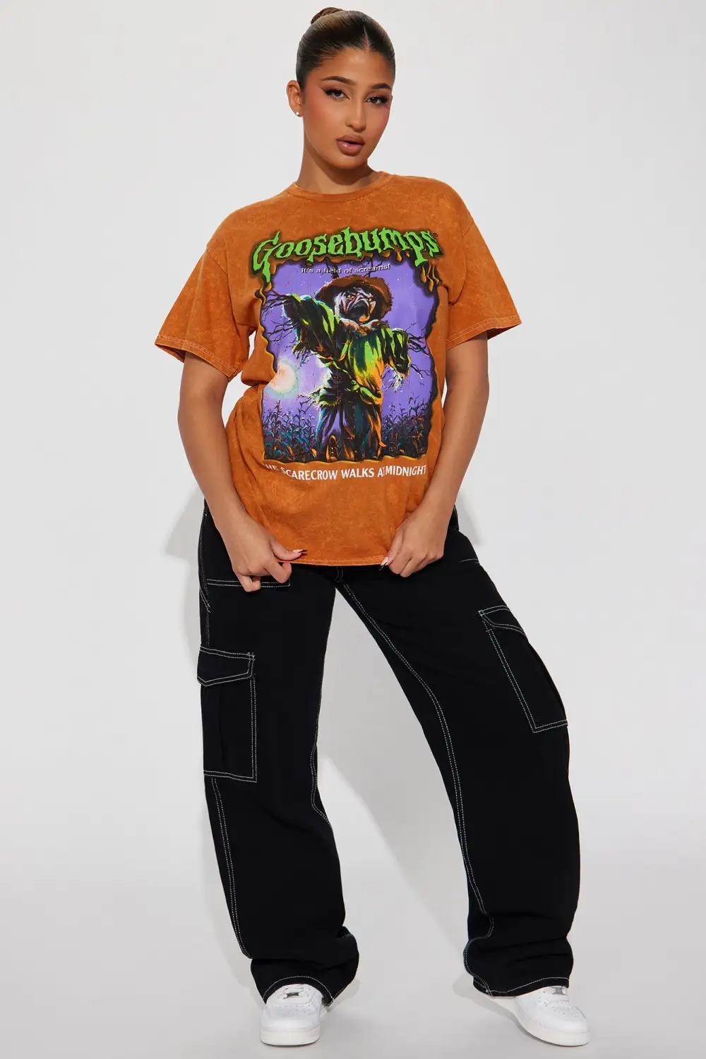 Goosebumps Mineral Wash Tshirt - Orange/combo