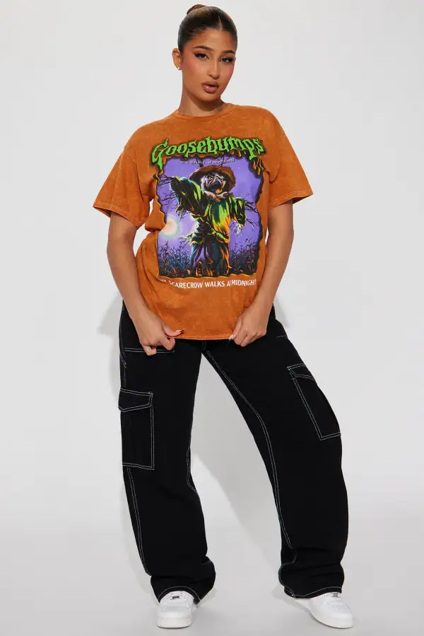Goosebumps Mineral Wash Tshirt - Orange/combo