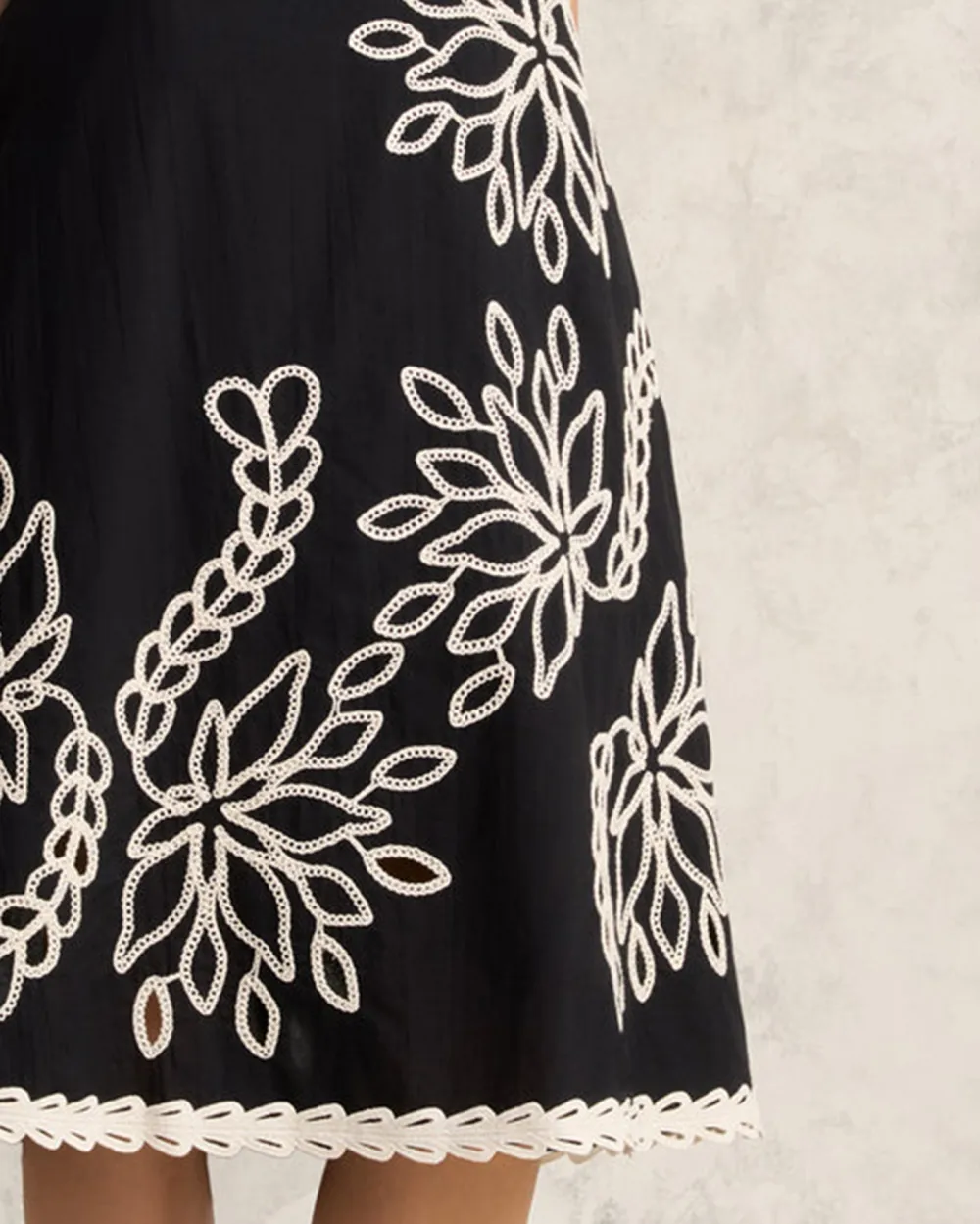 Embroidered Cotton Skirt