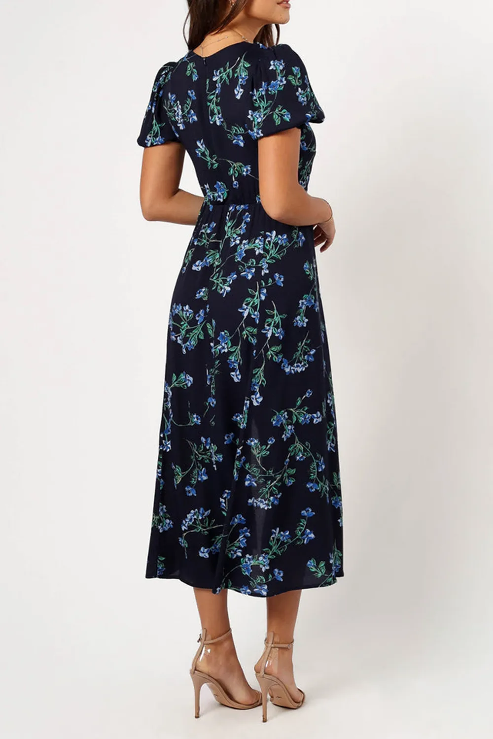MIDNIGHT BLUES MIDI DRESS