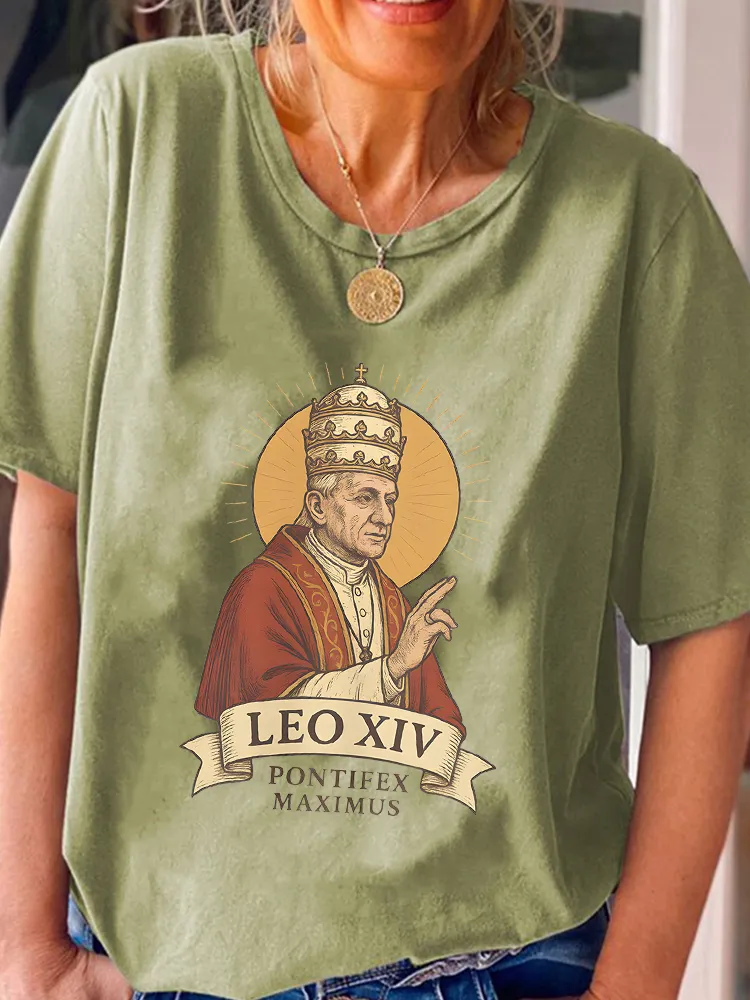 Women'S Pope Leo Xiv  Made In America Round-Neck Short-Sleeved T-Shirt