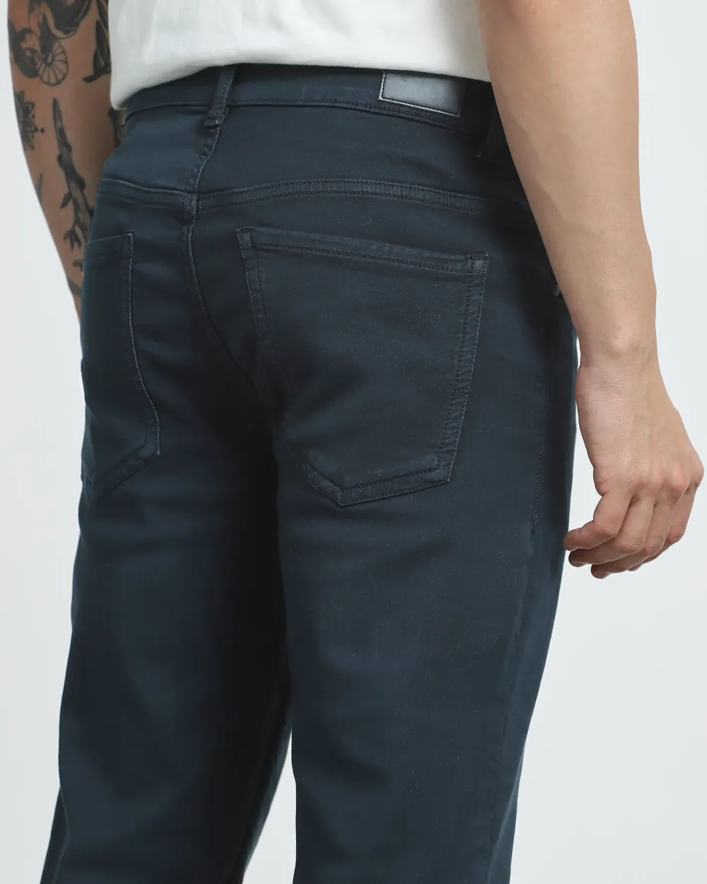 Classic Versatile And Comfortable Straight Navy Jeans