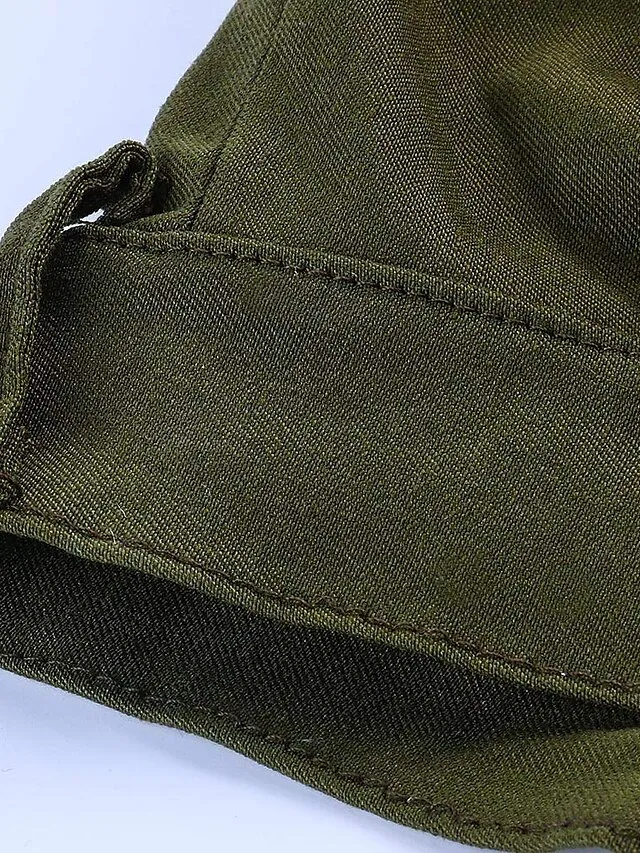 Women's Basic Essential Capri shorts Slacks Classic Capris Pants Office / Career Dailywear Micro-elastic Solid Colored Mid Waist Slim Green White Black Blue Khaki S M L XL XXL