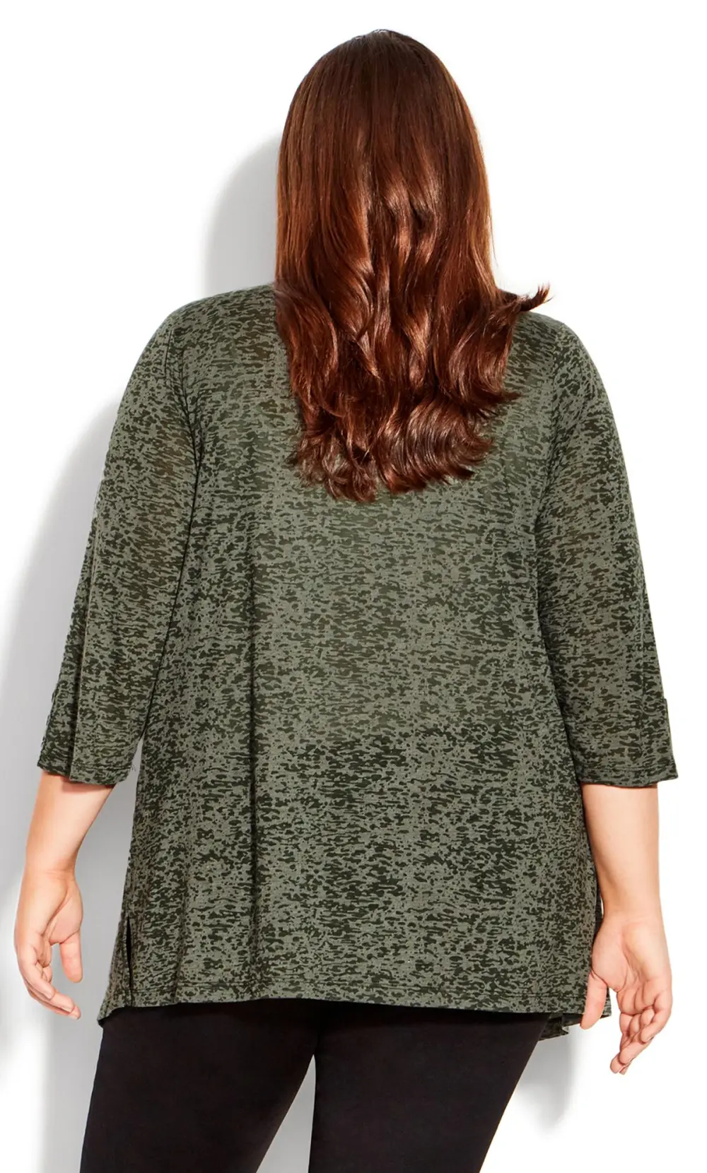 Evans Green Abstract Print Cardigan